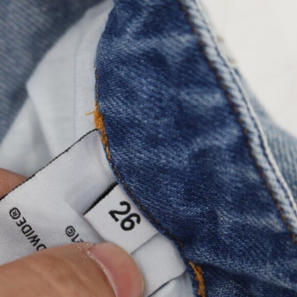 Racer worldwide jeans Women's 26 L32.5 Washed Ice Patch denim cotton streetwear - Picture 12 of 14